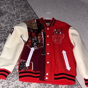 Tampa Bay Marauders Pirate Captain Sports Team Jacket Never Worn New Red Leather